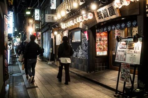 street with izakaya restaurants