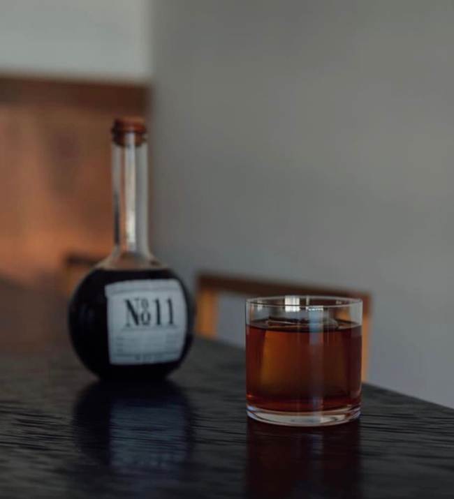 Hojicha cocktail by Sakurai Teahouse.