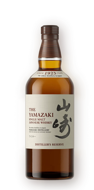 A bottle of Yamazaki Distiller's Reserve Single Malt Japanese Whisky