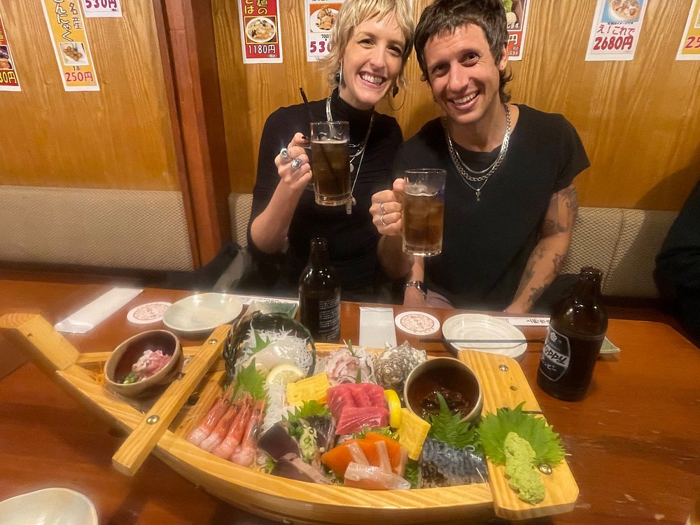 First serve with sashimi